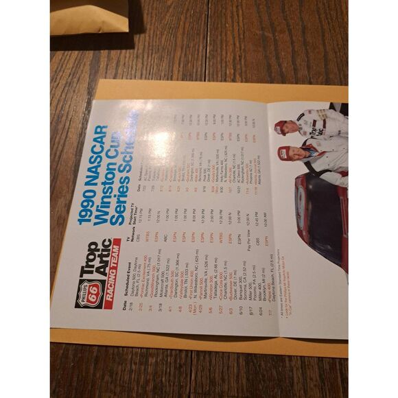 Vintage 1990 Trop Arctic NASCAR Poster Schedule Dick Trickle Cale Yarborough - Picture 5 of 6